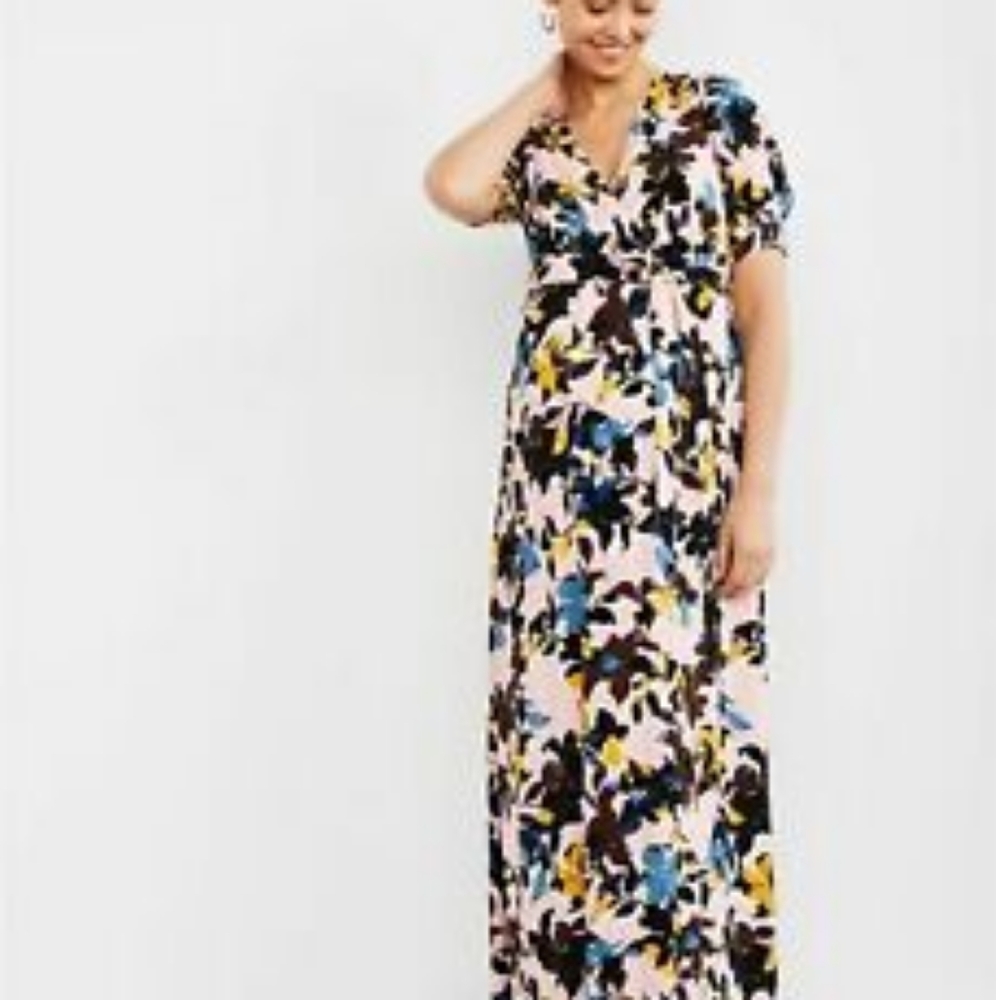 EUC Motherhood Maternity Floral Maxi Dress